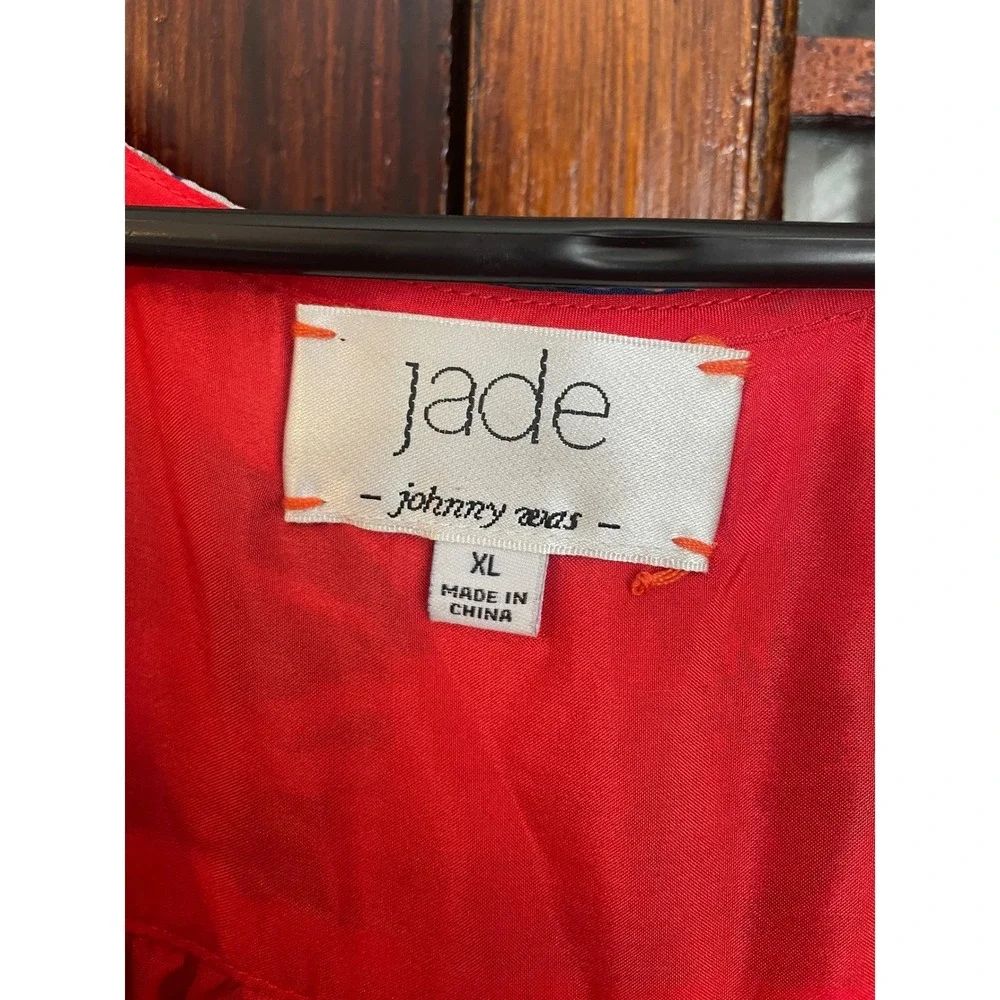 Jade Johnny Was Priyanka XL‎ Maxi Dress Floral Print Sleeveless Silk - Picture 4 of 8